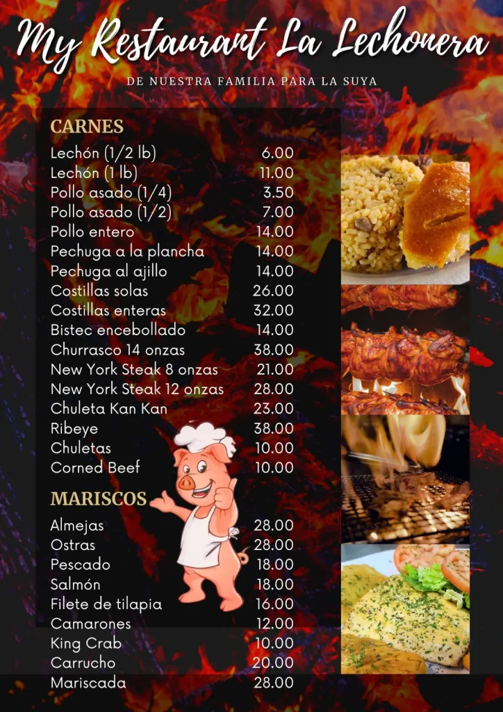 Menu Lechonera